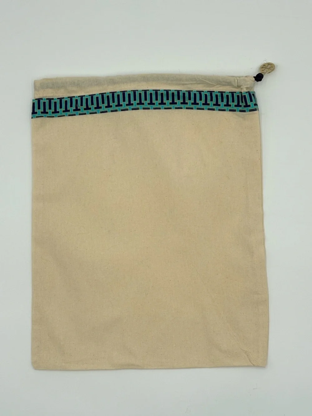 Tory‎ Burch Linen Dust Bag Drawstring Storage Pouch Logo